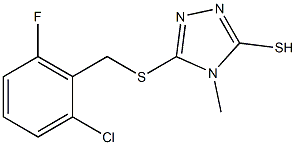 5-[(2-chloro-6-fluorobenzyl)thio]-4-methyl-4H-1,2,4-triazole-3-thiol,,结构式