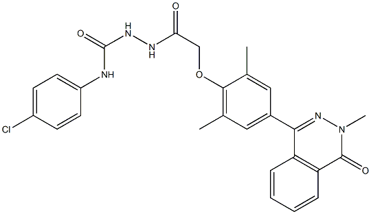 N1-(4-chlorophenyl)-2-{2-[2,6-dimethyl-4-(3-methyl-4-oxo-3,4-dihydrophthalazin-1-yl)phenoxy]acetyl}hydrazine-1-carboxamide Structure