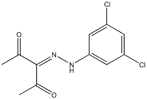 3-[2-(3,5-dichlorophenyl)hydrazono]pentane-2,4-dione,,结构式