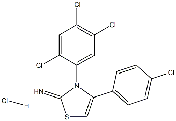 4-(4-chlorophenyl)-3-(2,4,5-trichlorophenyl)-2,3-dihydro-1,3-thiazol-2-imine hydrochloride,,结构式