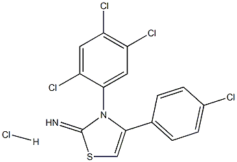  4-(4-chlorophenyl)-3-(2,4,5-trichlorophenyl)-2,3-dihydro-1,3-thiazol-2-imine hydrochloride