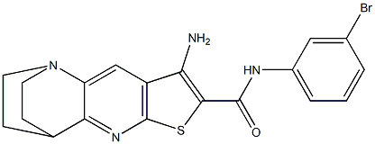 5-amino-N-(3-bromophenyl)-7-thia-1,9-diazatetracyclo[9.2.2.0~2,10~.0~4,8~]pentadeca-2,4(8),5,9-tetraene-6-carboxamide Structure