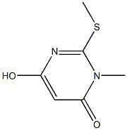 6-hydroxy-3-methyl-2-(methylthio)-3,4-dihydropyrimidin-4-one,,结构式