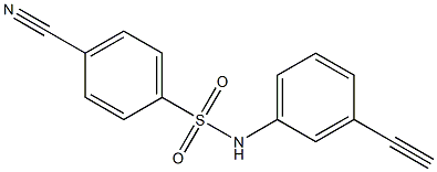 N1-(3-eth-1-ynylphenyl)-4-cyanobenzene-1-sulfonamide Struktur