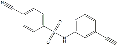 N1-(3-eth-1-ynylphenyl)-4-cyanobenzene-1-sulfonamide,,结构式