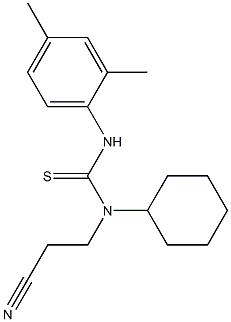 N-(2-cyanoethyl)-N-cyclohexyl-N'-(2,4-dimethylphenyl)thiourea 化学構造式