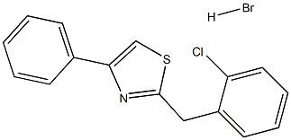 2-(2-chlorobenzyl)-4-phenyl-1,3-thiazole hydrobromide,,结构式