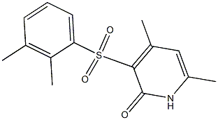 3-[(2,3-dimethylphenyl)sulfonyl]-4,6-dimethyl-2(1H)-pyridinone 化学構造式