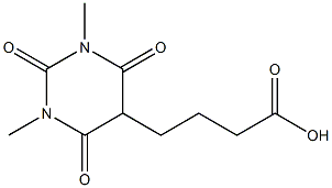 4-(1,3-dimethyl-2,4,6-trioxohexahydro-5-pyrimidinyl)butanoic acid Structure