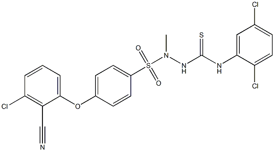 N1-(2,5-dichlorophenyl)-2-{[4-(3-chloro-2-cyanophenoxy)phenyl]sulfonyl}-2-m ethylhydrazine-1-carbothioamide