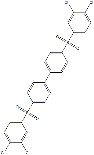 4,4'-bis[(3,4-dichlorophenyl)sulfonyl]-1,1'-biphenyl,,结构式