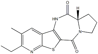 (6aS)-2-ethyl-3-methyl-6a,7,8,9-tetrahydro-6H-pyrido[3',2':4,5]thieno[3,2-e]pyrrolo[1,2-a][1,4]diazepine-6,11(5H)-dione|