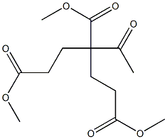 trimethyl 3-acetylpentane-1,3,5-tricarboxylate 结构式