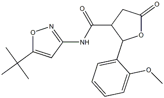 N3-[5-(tert-butyl)isoxazol-3-yl]-2-(2-methoxyphenyl)-5-oxotetrahydrofuran-3-carboxamide|