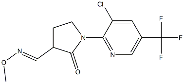 1-[3-chloro-5-(trifluoromethyl)-2-pyridinyl]-2-oxo-3-pyrrolidinecarbaldehyde O-methyloxime,,结构式