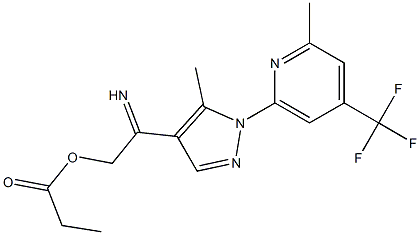 2-methyl-6-{5-methyl-4-[(propionyloxy)ethanimidoyl]-1H-pyrazol-1-yl}-4-(trifluoromethyl)pyridine