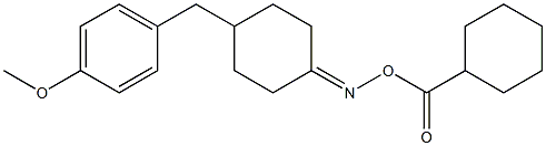 N-[(cyclohexylcarbonyl)oxy]-N-[4-(4-methoxybenzyl)cyclohexylidene]amine Structure
