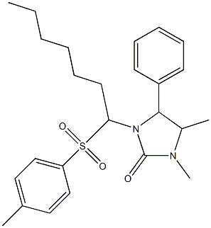 1,5-dimethyl-3-{1-[(4-methylphenyl)sulfonyl]heptyl}-4-phenyltetrahydro-2H-imidazol-2-one