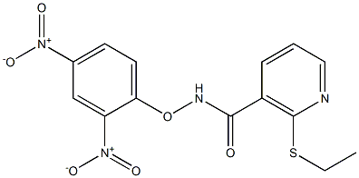 N-(2,4-dinitrophenoxy)-2-(ethylthio)nicotinamide Structure