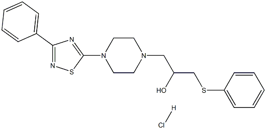 1-[4-(3-phenyl-1,2,4-thiadiazol-5-yl)piperazino]-3-(phenylthio)propan-2-ol hydrochloride Structure