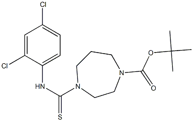 tert-butyl 4-[(2,4-dichloroanilino)carbothioyl]-1,4-diazepane-1-carboxylate,,结构式