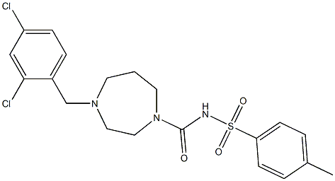 N1-{[4-(2,4-dichlorobenzyl)-1,4-diazepan-1-yl]carbonyl}-4-methylbenzene-1-sulfonamide Struktur