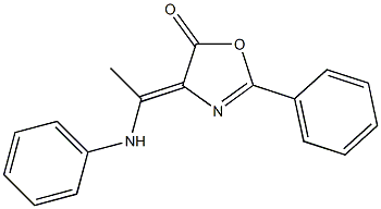 4-(1-anilinoethylidene)-2-phenyl-4,5-dihydro-1,3-oxazol-5-one Structure