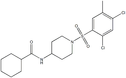 N-{1-[(2,4-dichloro-5-methylphenyl)sulfonyl]piperidin-4-yl}cyclohexanecarboxamide