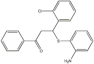 3-[(2-aminophenyl)thio]-3-(2-chlorophenyl)-1-phenylpropan-1-one Struktur