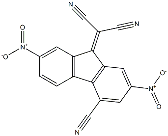 2-(4-cyano-2,7-dinitro-9H-fluoren-9-yliden)malononitrile,,结构式