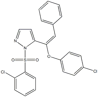 5-[1-(4-chlorophenoxy)-2-phenylvinyl]-1-[(2-chlorophenyl)sulfonyl]-1H-pyrazole