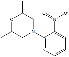 2,6-dimethyl-4-(3-nitro-2-pyridyl)morpholine 化学構造式