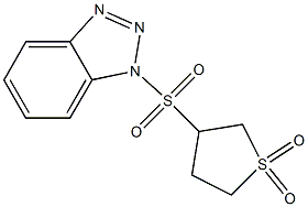 3-(1H-1,2,3-benzotriazol-1-ylsulfonyl)tetrahydro-1H-1lambda~6~-thiophene-1,1-dione Structure