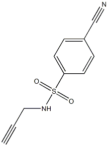 N1-prop-2-ynyl-4-cyanobenzene-1-sulfonamide 结构式