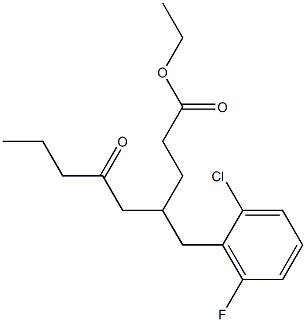 Ethyl 2-(2-chloro-6-fluorobenzyl)butyroacetate Structure