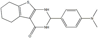 2-[4-(dimethylamino)phenyl]-1,2,3,4,5,6,7,8-octahydrobenzo[4,5]thieno[2,3-d]pyrimidin-4-one Struktur