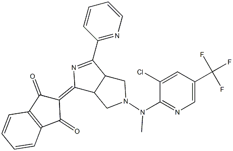 2-[[3-chloro-5-(trifluoromethyl)-2-pyridinyl](methyl)amino]-4-(1,3-dioxo-1,3-dihydro-2H-inden-2-yliden)-6-(2-pyridinyl)tetrahydropyrrolo[3,4-c]pyrrole|