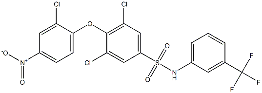 N1-[3-(trifluoromethyl)phenyl]-3,5-dichloro-4-(2-chloro-4-nitrophenoxy)benzene-1-sulfonamide