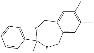 3,7,8-trimethyl-3-phenyl-1,5-dihydro-2,4-benzodithiepine,,结构式