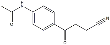 N1-[4-(3-cyanopropanoyl)phenyl]acetamide 结构式