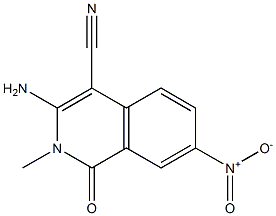 3-amino-2-methyl-7-nitro-1-oxo-1,2-dihydroisoquinoline-4-carbonitrile Structure