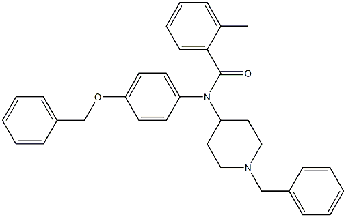 N-[4-(benzyloxy)phenyl]-N-(1-benzyl-4-piperidinyl)-2-methylbenzenecarboxamide Structure
