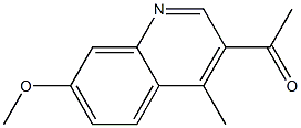 1-(7-methoxy-4-methyl-3-quinolyl)ethan-1-one,,结构式