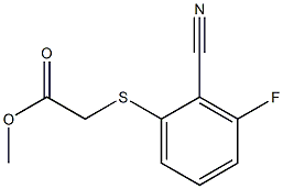 methyl 2-[(2-cyano-3-fluorophenyl)sulfanyl]acetate,,结构式