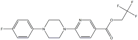 2,2,2-trifluoroethyl 6-[4-(4-fluorophenyl)piperazino]nicotinate