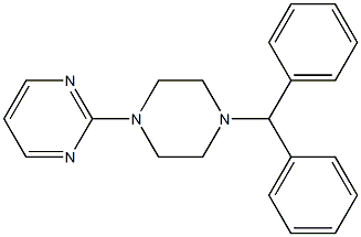 2-(4-benzhydrylpiperazino)pyrimidine Struktur