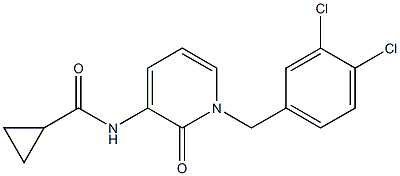 N-[1-(3,4-dichlorobenzyl)-2-oxo-1,2-dihydro-3-pyridinyl]cyclopropanecarboxamide Struktur