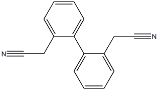 2-[2'-(2-nitriloethyl)[1,1'-biphenyl]-2-yl]acetonitrile Struktur