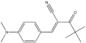 3-[4-(dimethylamino)phenyl]-2-(2,2-dimethylpropanoyl)acrylonitrile 化学構造式