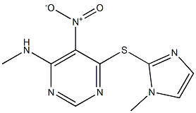 N-methyl-6-[(1-methyl-1H-imidazol-2-yl)sulfanyl]-5-nitro-4-pyrimidinamine Structure